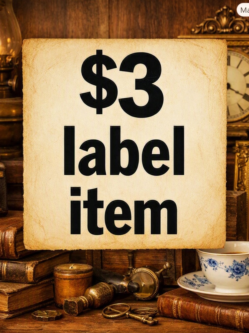 $3 label